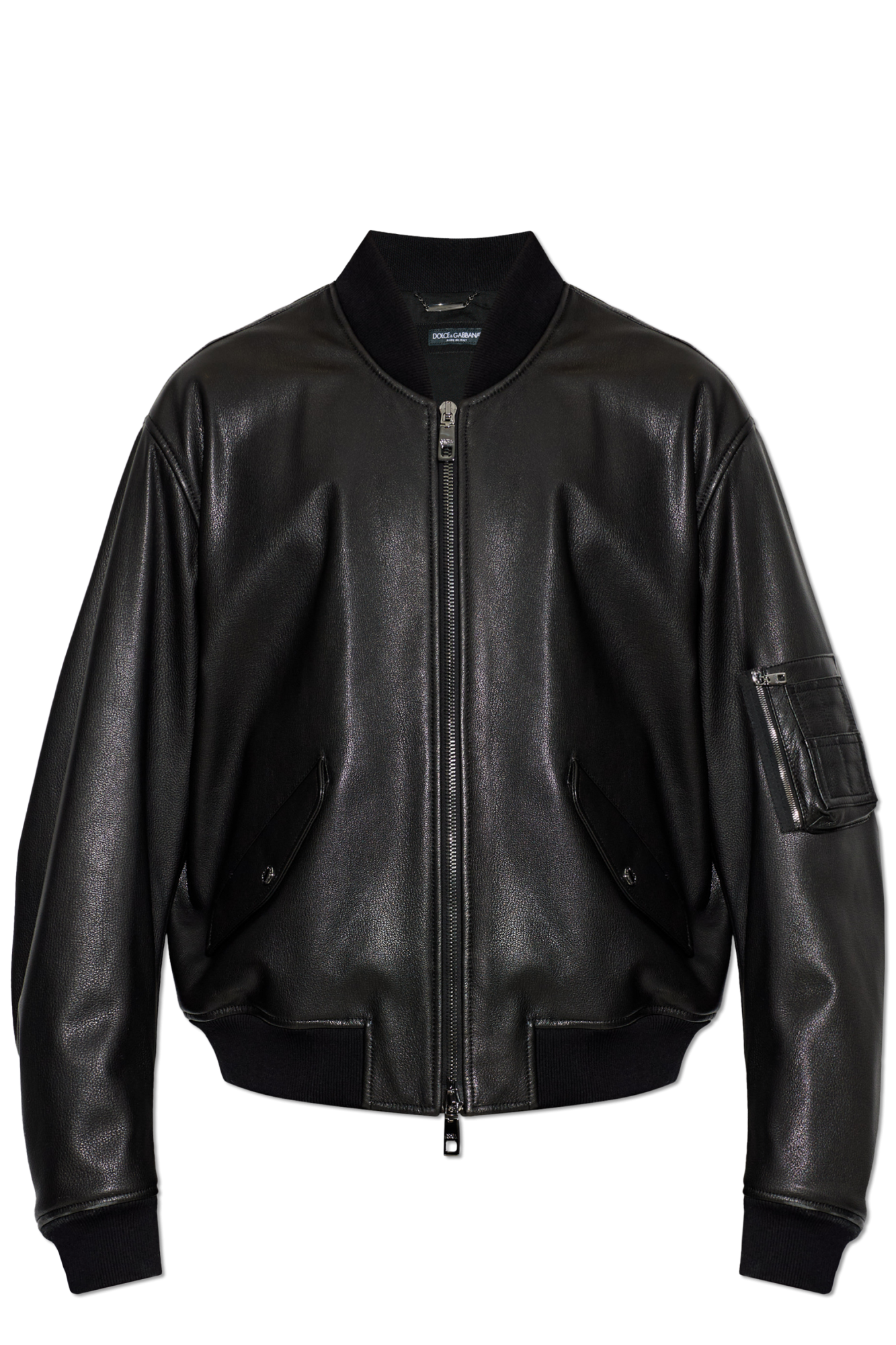 Black Leather 'bomber' jacket Dolce & Gabbana - Vitkac Canada